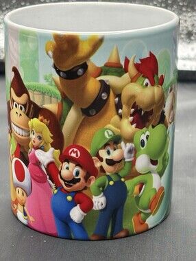 Super Mario Cast Nintendo Mug Luigi Peach Yoshi Bowser Daisy Toad Wario Donkey